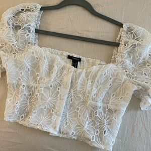 Sheer Lace Crop Top